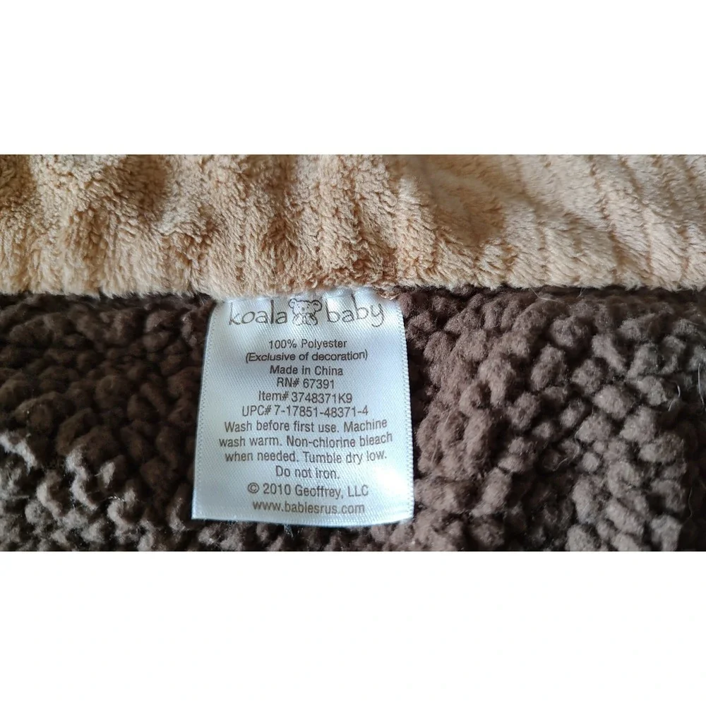 Koala Baby Blanket Monkey Around Sherpa Plush Security Brown‎ 2010 Polyester